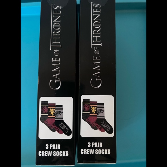 2 Packs of Game of Thrones 3-Pair Crew Socks, New, Shoe Size 6-12 - Picture 8 of 13